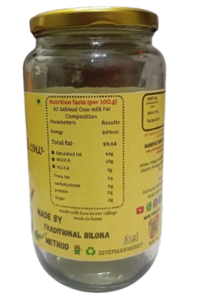 A2 deshi sahiwal cow milk ghee